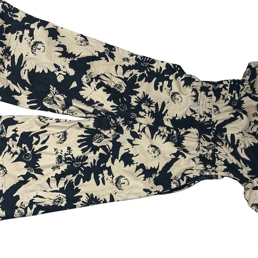 Anthropologie Black and Tan Floral Jumpsuit - Picture 5 of 5